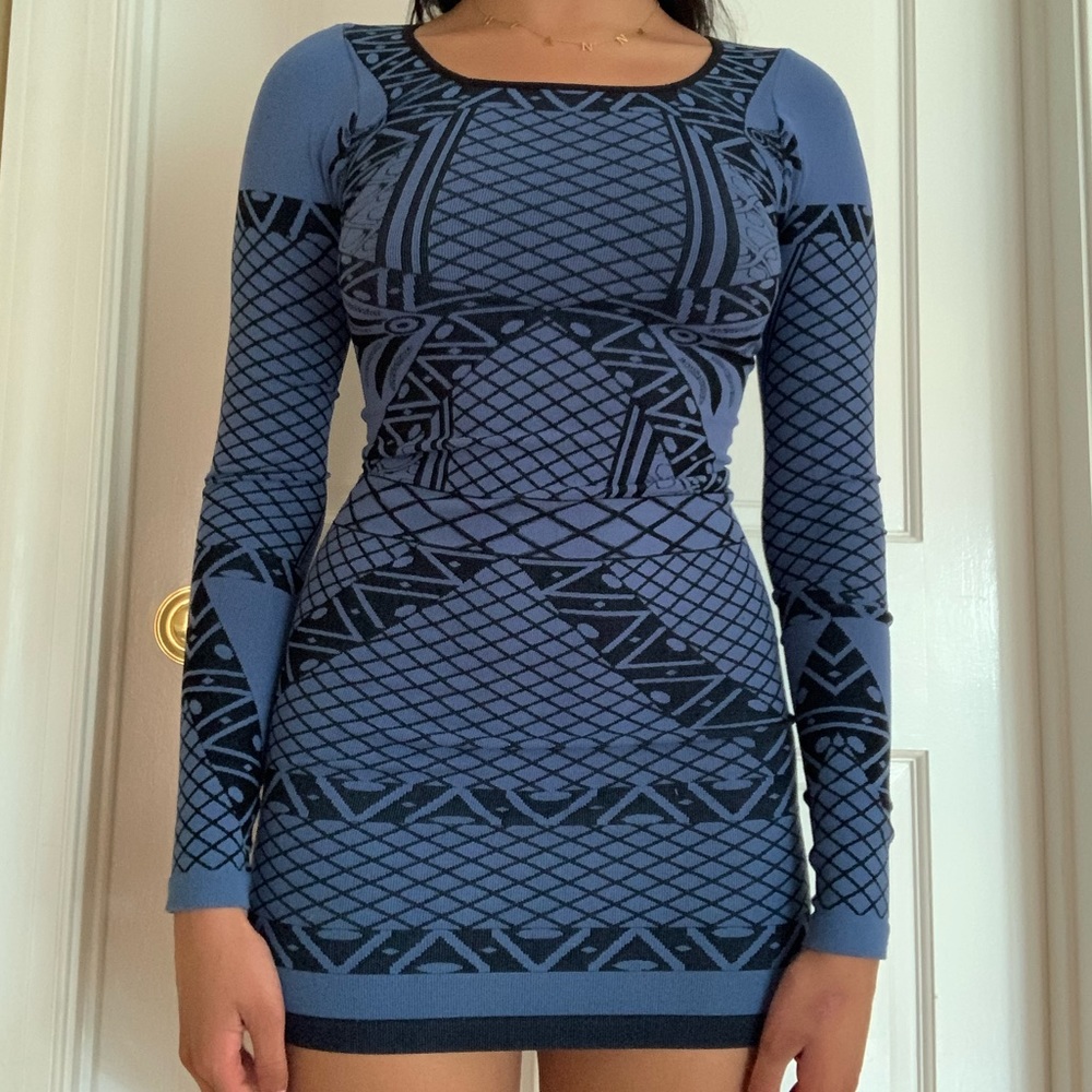 Blue and Black Dress